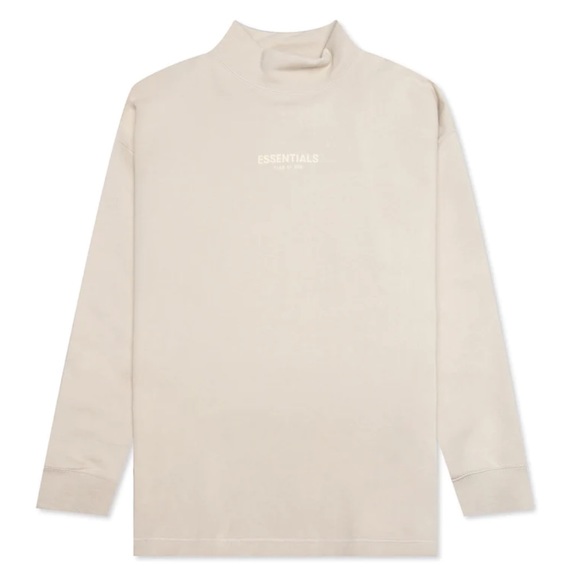 Fear of God Essentials Relaxed Mock neck (eggshell color) NWT